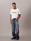 Calvin Klein SS RETRO LOGO RINGER 16S RLXD TE Bej Erkek Tişört Calvin Klein SS RETRO LOGO RINGER 16S RLXD TE Bej Erkek Tişört