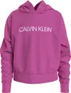 Calvin Klein INSTITUTIONAL CROPPE Kadın Pembe Hoodie