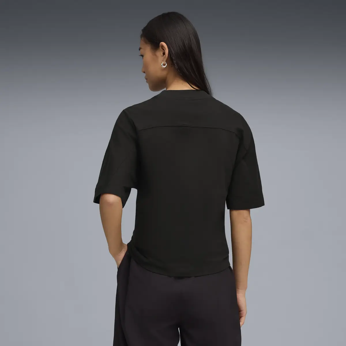 Puma DARE TO Fitted Waist Tee Siyah Kadın T-Shirt