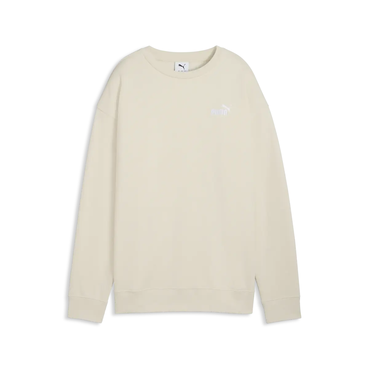 PUMA ESS Small Logo Relaxed Crew Kadın Bej Sweatshirt