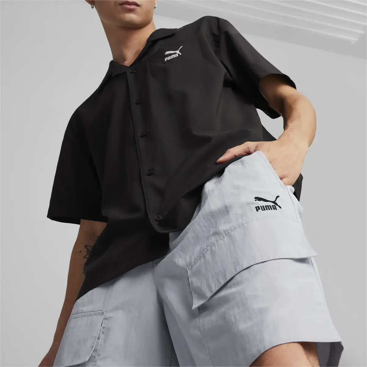 Puma CLASSICS Cargo Shorts Gri Erkek Şort