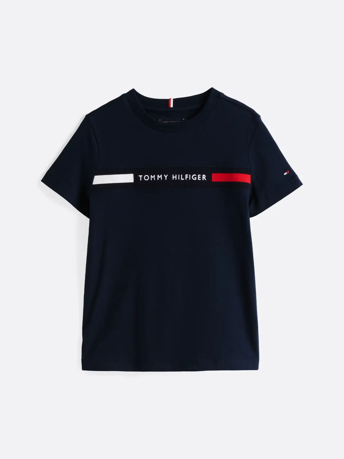 Tommy Hilfiger FLAG RIB INSERT TEE, C1G Lacivert Erkek Çocuk T-Shirt & Polo
