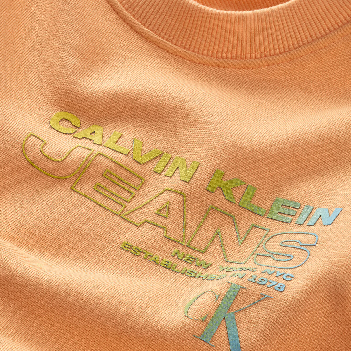 Calvin Klein GRADIENT LOGO CN SWE Erkek Turuncu Sweatshirt