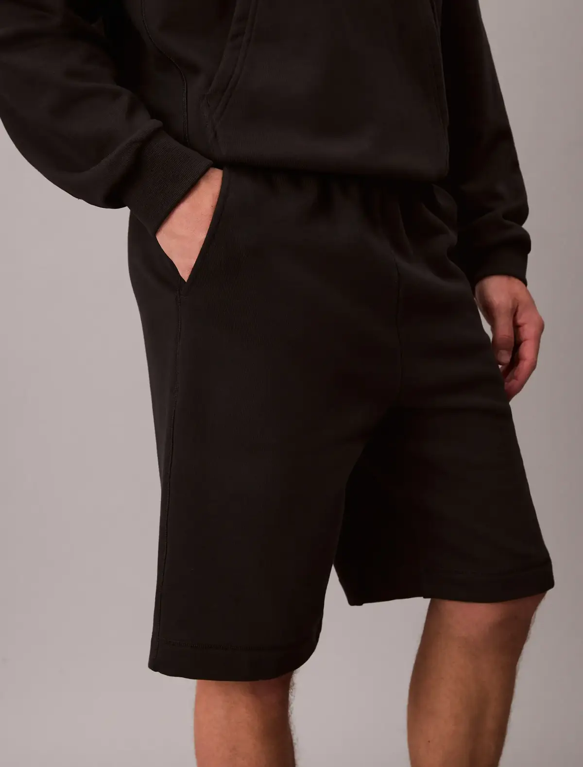 Calvin Klein FLEECE SHORT, Siyah Erkek Bermuda Şort