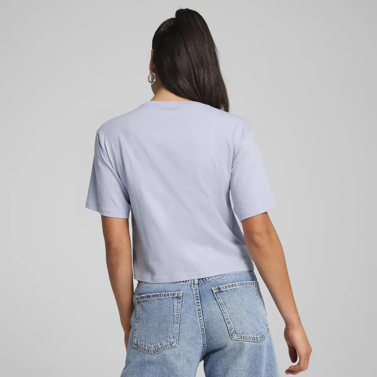 PUMA ESS Cropped No. 1 Logo Tee Mavi Kadın Crop