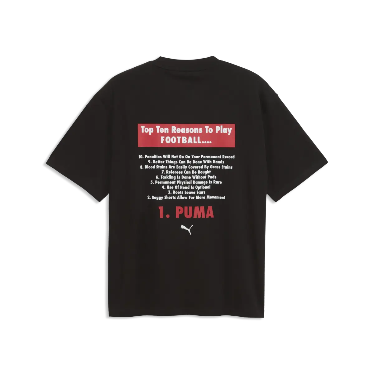 PUMA GRAPHIC Football Tee Siyah Erkek T-Shirt