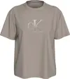 Calvin Klein EMBROIDERED MONOLOGO Erkek Kahverengi T-Shirt