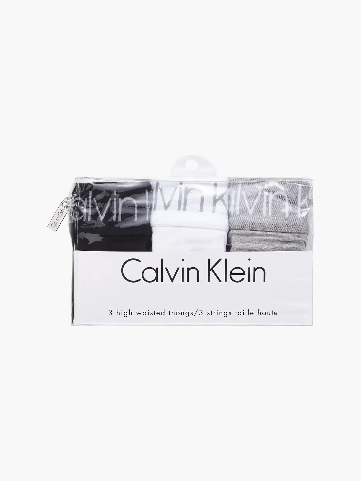 Calvin Klein 3PK HIGH WAIST THONG Kadın Siyah Tanga Set