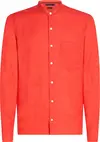 Tommy Hilfiger DC BAND COLLAR LINEN, SPP Kırmızı Erkek Gömlek