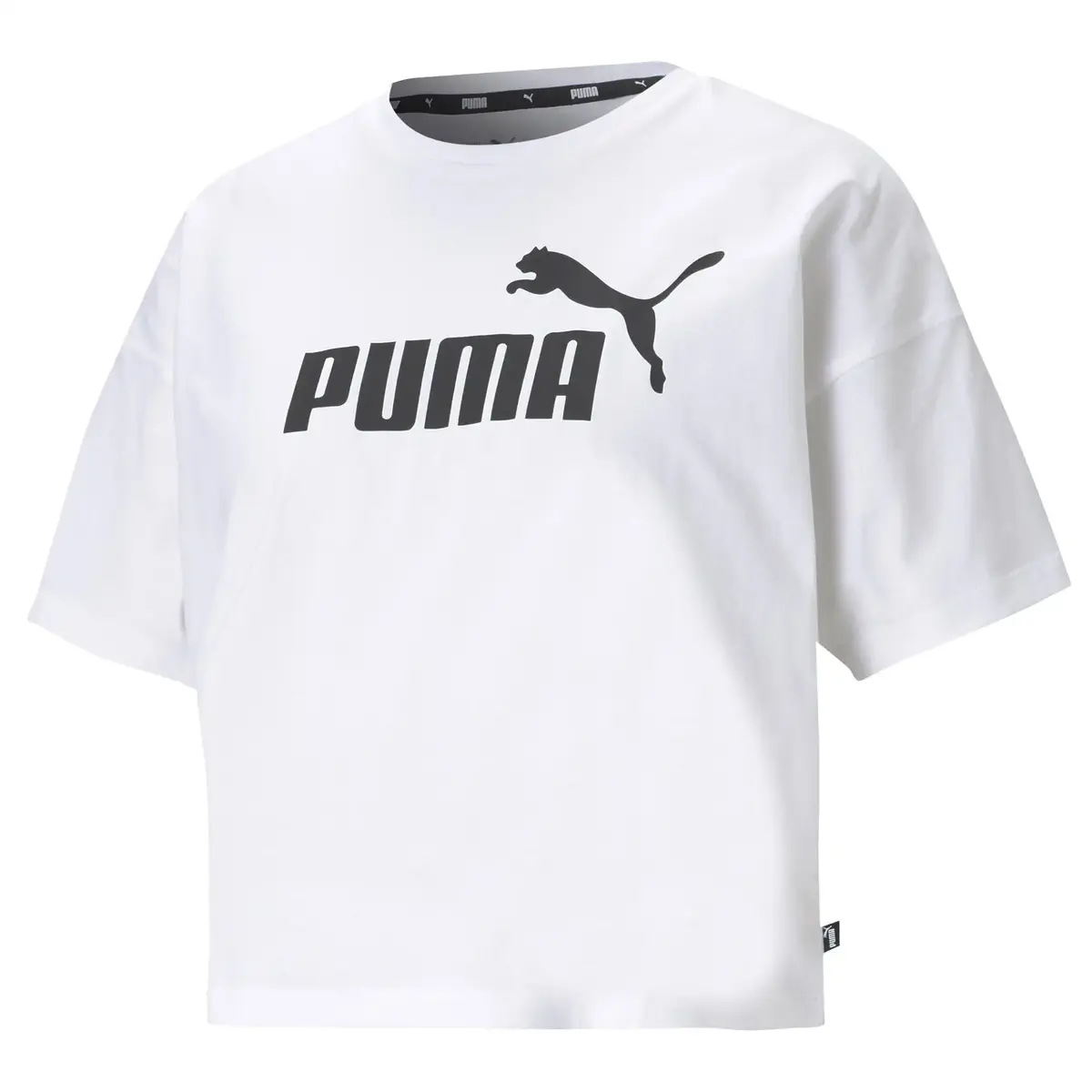 Puma ESS Cropped Logo Tee Beyaz Kadın Crop T-Shirt