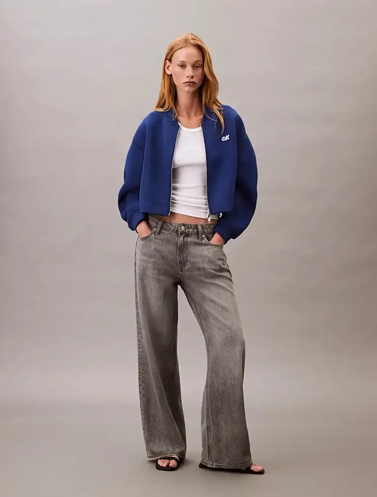 Calvin Klein A- OVERSIZED SCUBA ZIP BOMBER JA Mavi Kadın Ceket Calvin Klein A- OVERSIZED SCUBA ZIP BOMBER JA Mavi Kadın Ceket