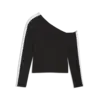 PUMA T7 Asymmetric Longsleeve Siyah Kadın T-Shirt