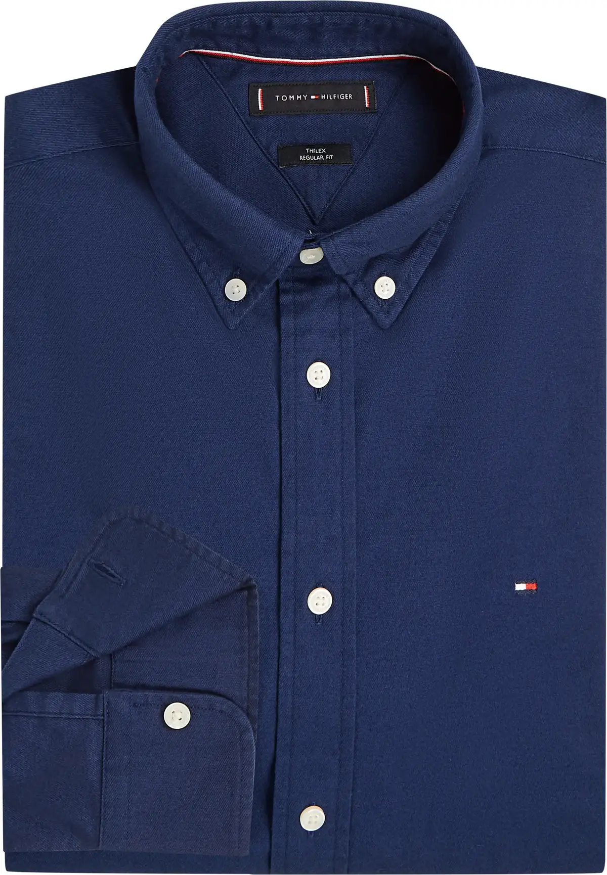 Tommy Hilfiger FLEX FLANNEL SOLID R, C7G Lacivert Erkek Gömlek