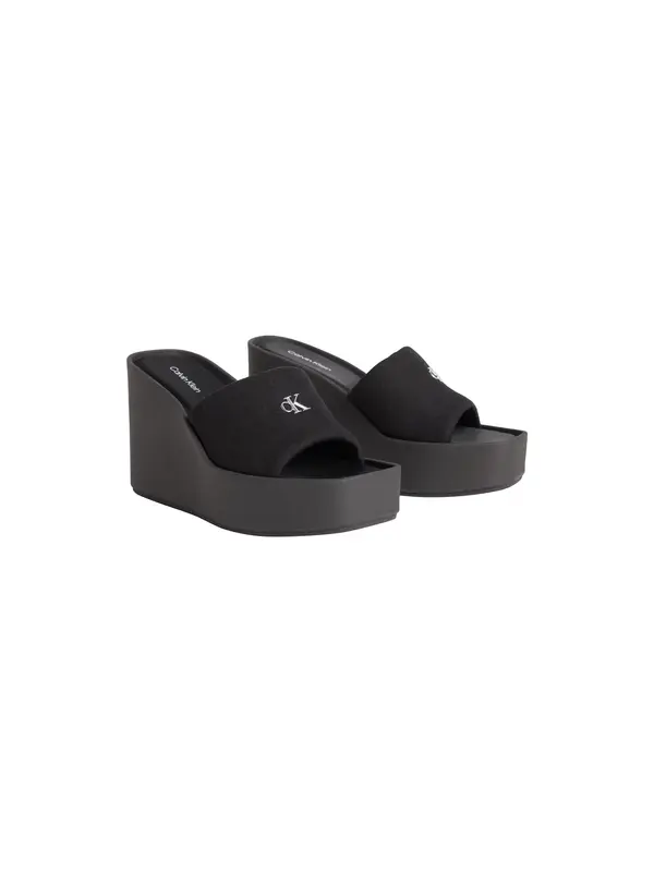Calvin Klein WEDGE 70 SNDL CANV, 0GJ, 36 Siyah Kadın Terlk