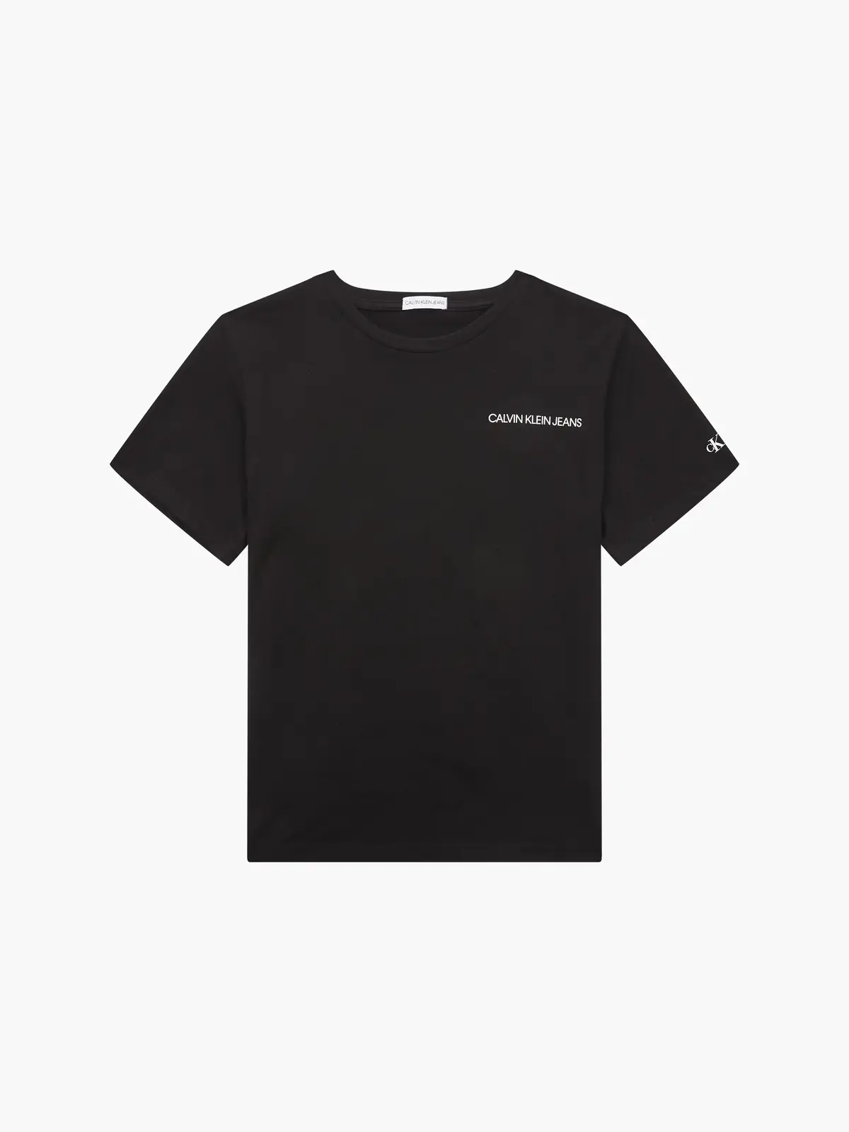 Calvin Klein CHEST LOGO TOP Erkek Siyah T-Shirt