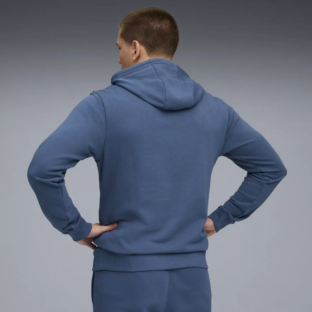 Puma TAD ESS French Terry Hoodie Mavi Erkek Sweatshirt