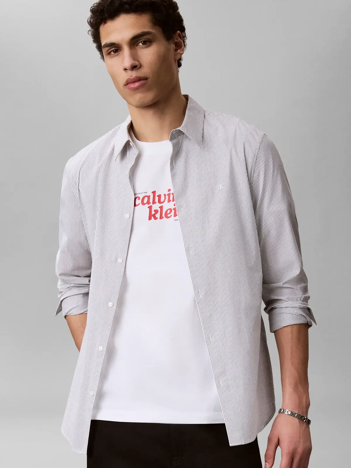 Calvin Klein SS 20S CALVINKLEIN Beyaz Erkek Tişört