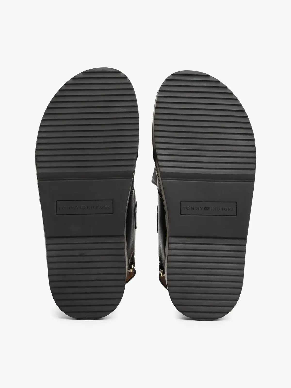 Tommy Hilfiger LEATHER SPORTY SANDA, BDS Siyah Kadın Terlik