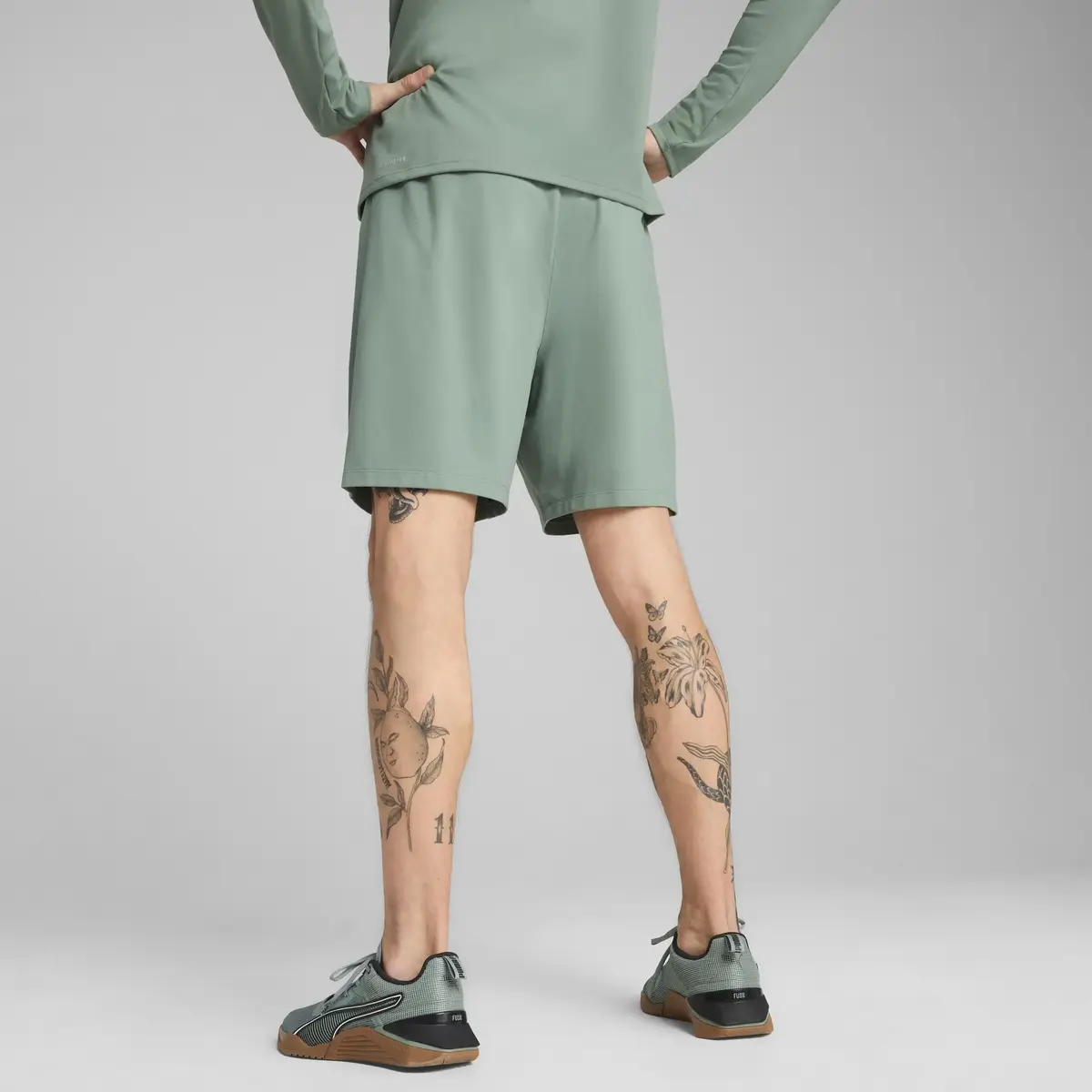 PUMA M CLOUDSPUN 7" KNIT SHORT Yeşil Erkek Şort