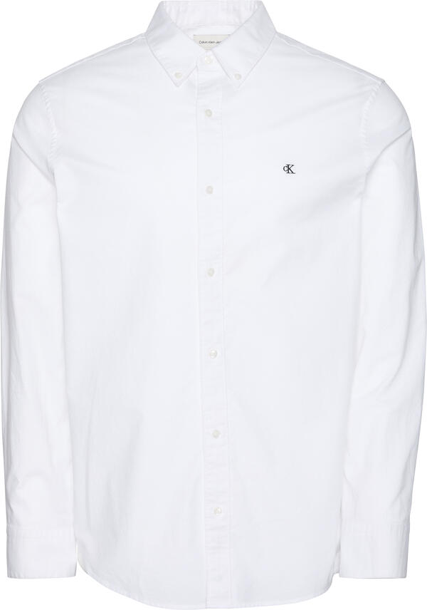 Calvin Klein LS SOLID OXFORD CLASSIC SHIRT Beyaz Erkek Gömlek