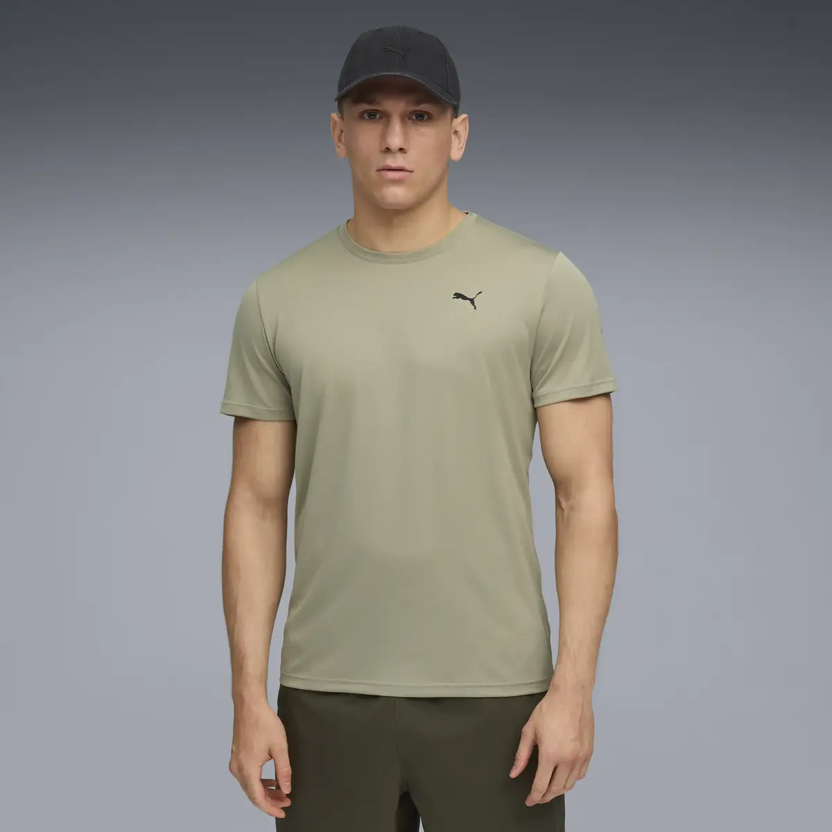 Puma M TAD Ess Poly Texture Tee Haki Erkek T-Shirt