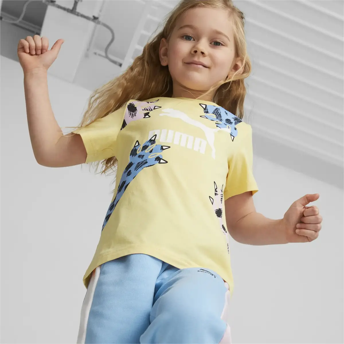 Puma Classics Puma Mates Unisex Çocuk Sarı Desenli T-Shirt