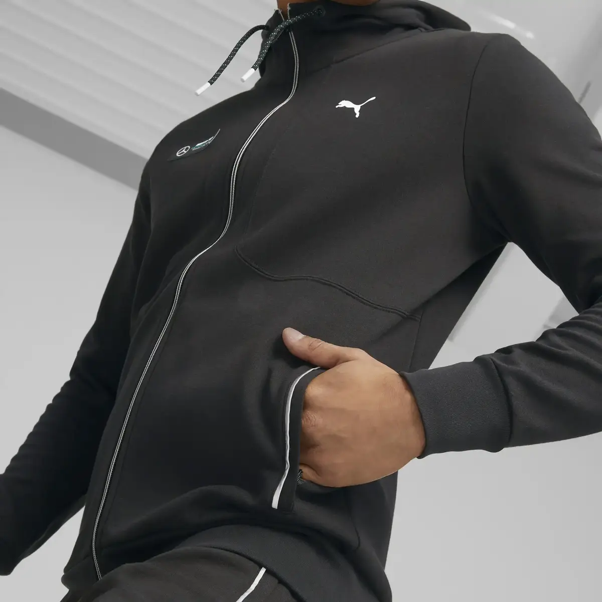 Puma MAPF1 Hooded Sweat Jacket Siyah Erkek/Unisex Fermuarlı Hoodie