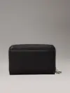 Calvin Klein SCULPTED MED ZIP ARO Kadın Siyah Cüzdan