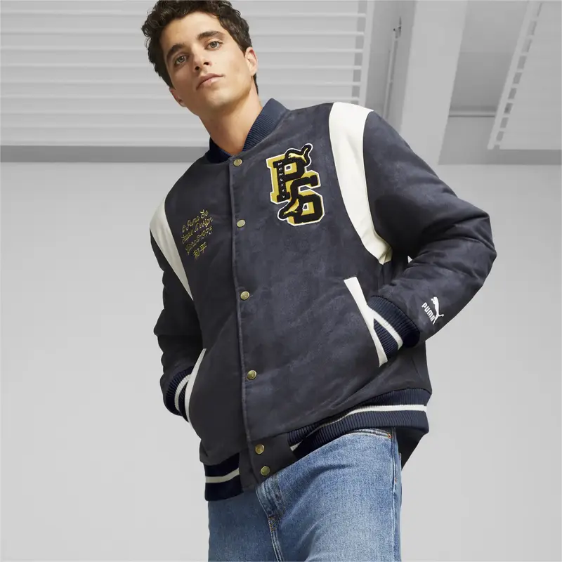 PUMA X STAPLE Varsity Jacket Mavi Erkek Ceket