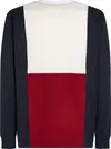 Tommy Hilfiger BACK FLAG LS TEE Erkek Beyaz Sweatshirt