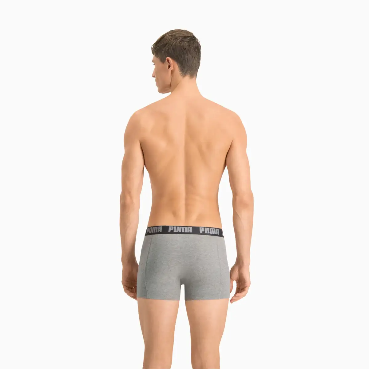 Puma PUMA BASIC BOXER 2P Gri-Siyah Erkek 2'li Boxer