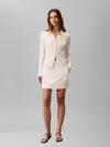Calvin Klein INTERLOCK MINI SKIRT Beyaz Kadın Mini Etek