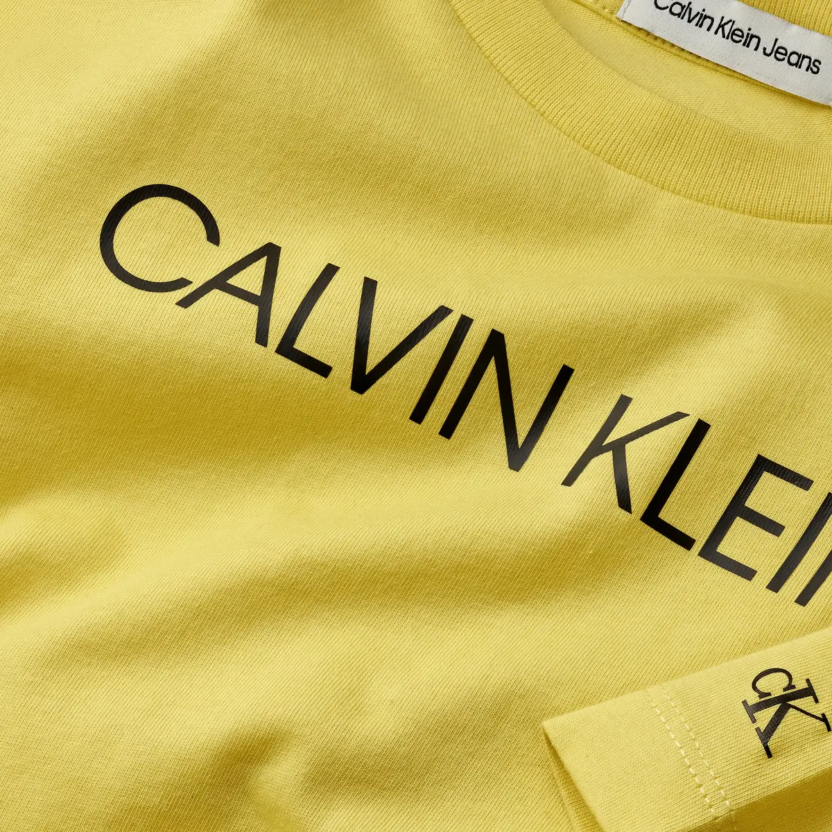 Calvin Klein INSTITUTIONAL T-SHIR Erkek Sarı T-Shirt