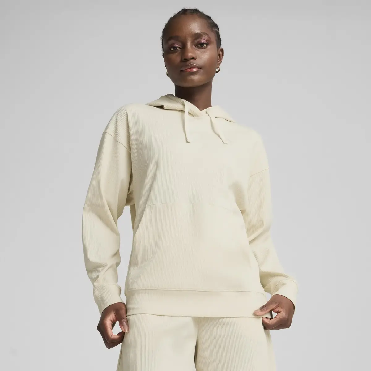 PUMA ESS ELEVATED Comfort Hoodie Bej Kadın Hoodie