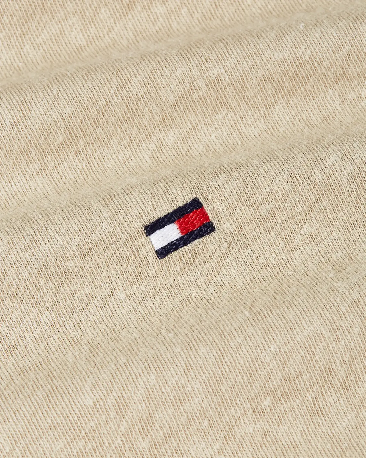 Tommy Hilfiger COTTON LINEN TEE, RBT Bej Erkek T-Shirt & Polo