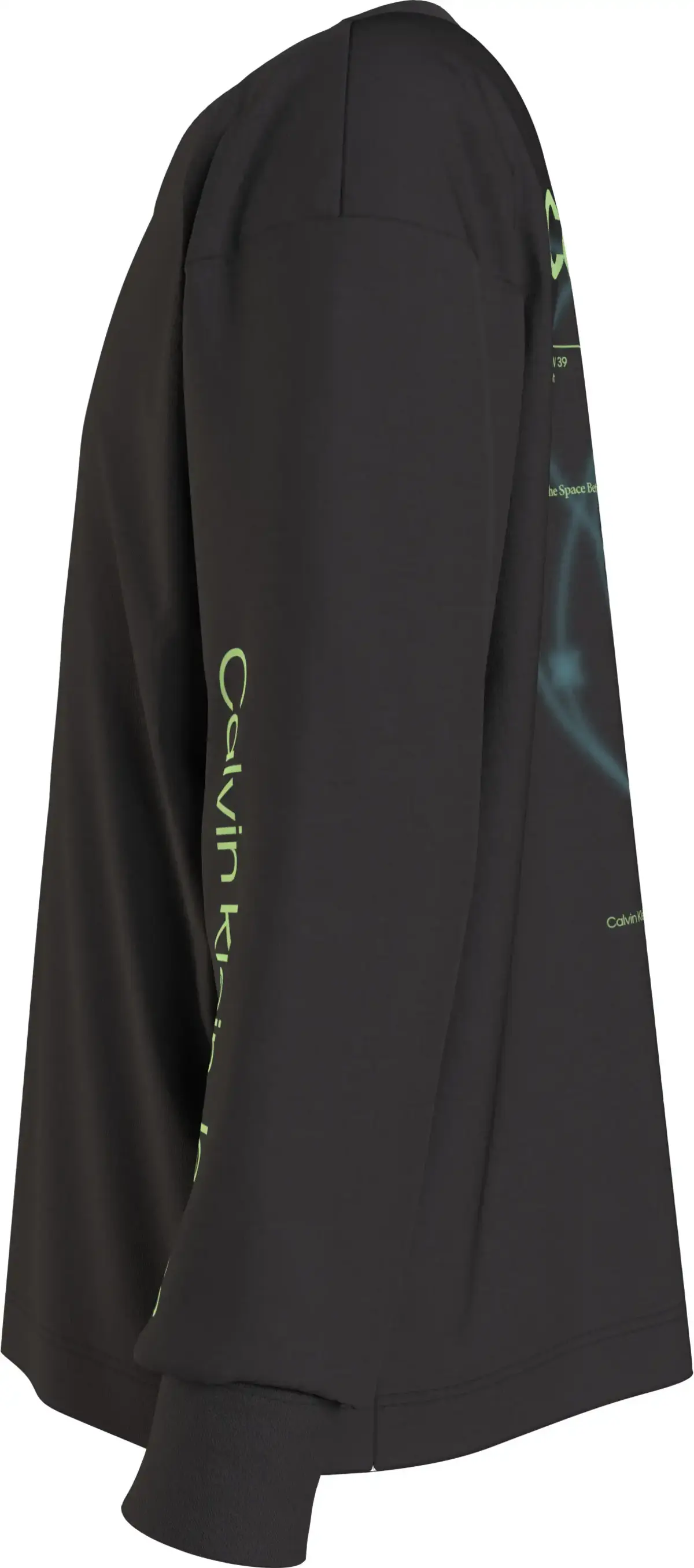 Calvin Klein GLOW IN THE DARK LS Erkek Siyah T-Shirt