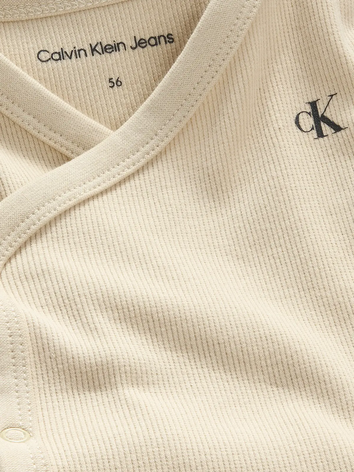 Calvin Klein RIB WRAP SS BODY Bebek Krem Zıbın
