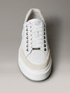 Calvin Klein BASKET CUPSOLE LACEUP LTH MIX Krem Kadın Sneaker
