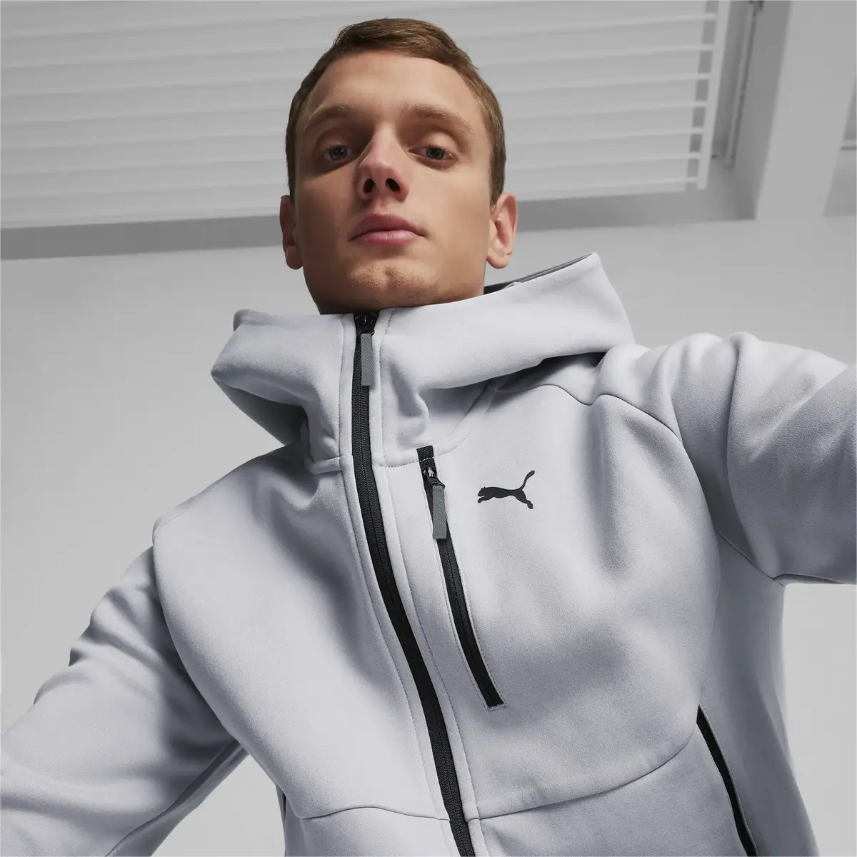 PUMATECH FZ Hoodie DK Gri Erkek Sweatshirt