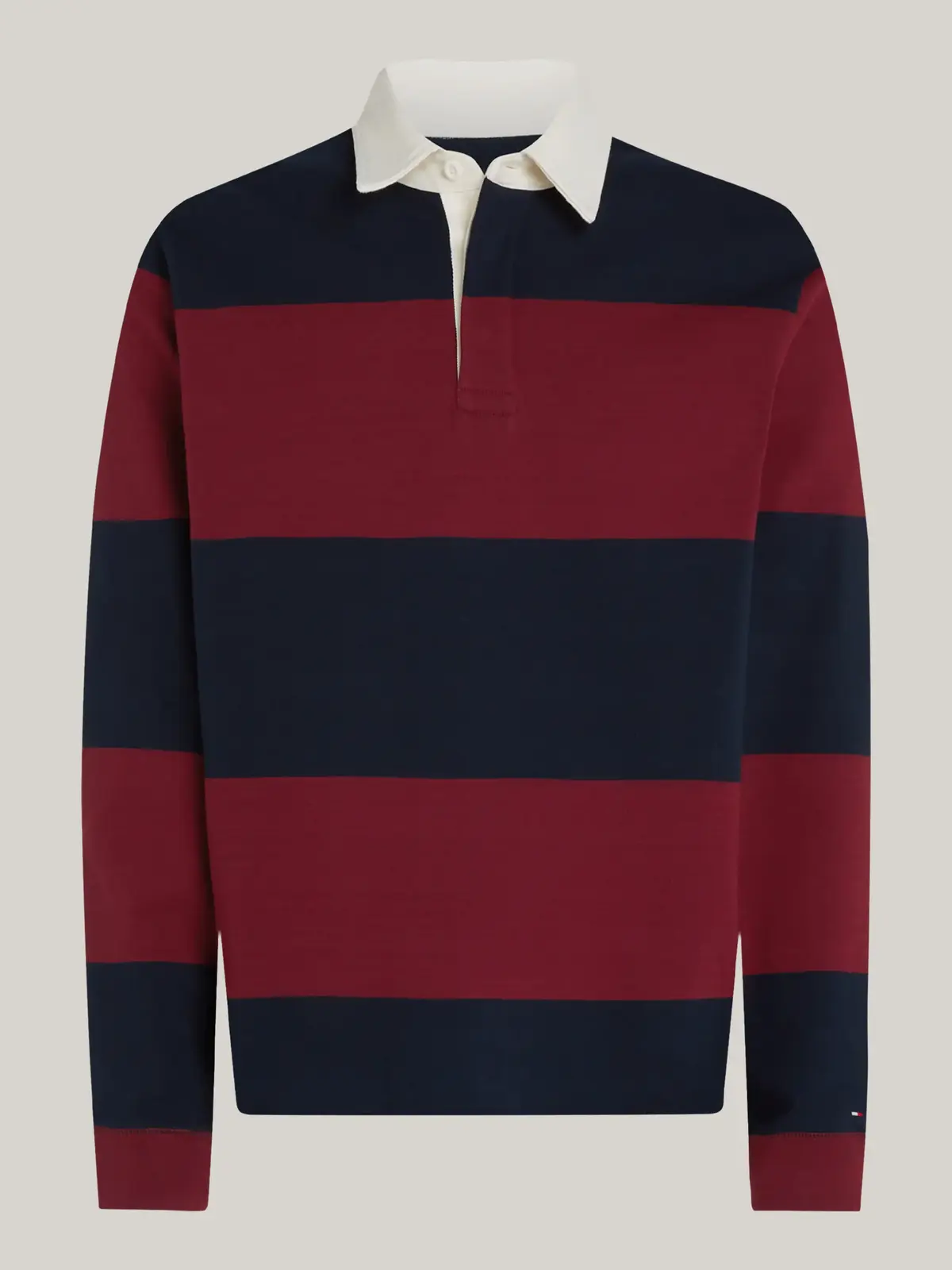 Tommy Hilfiger GIFTING RUGBY Erkek Bordo Polo Sweatshirt