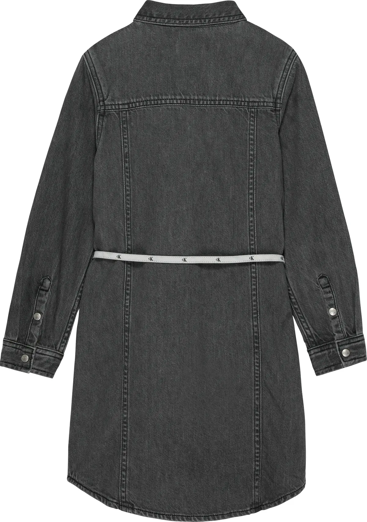 Calvin Klein DENIM LS DRESS LIGHT Kadın Antrasit Elbise