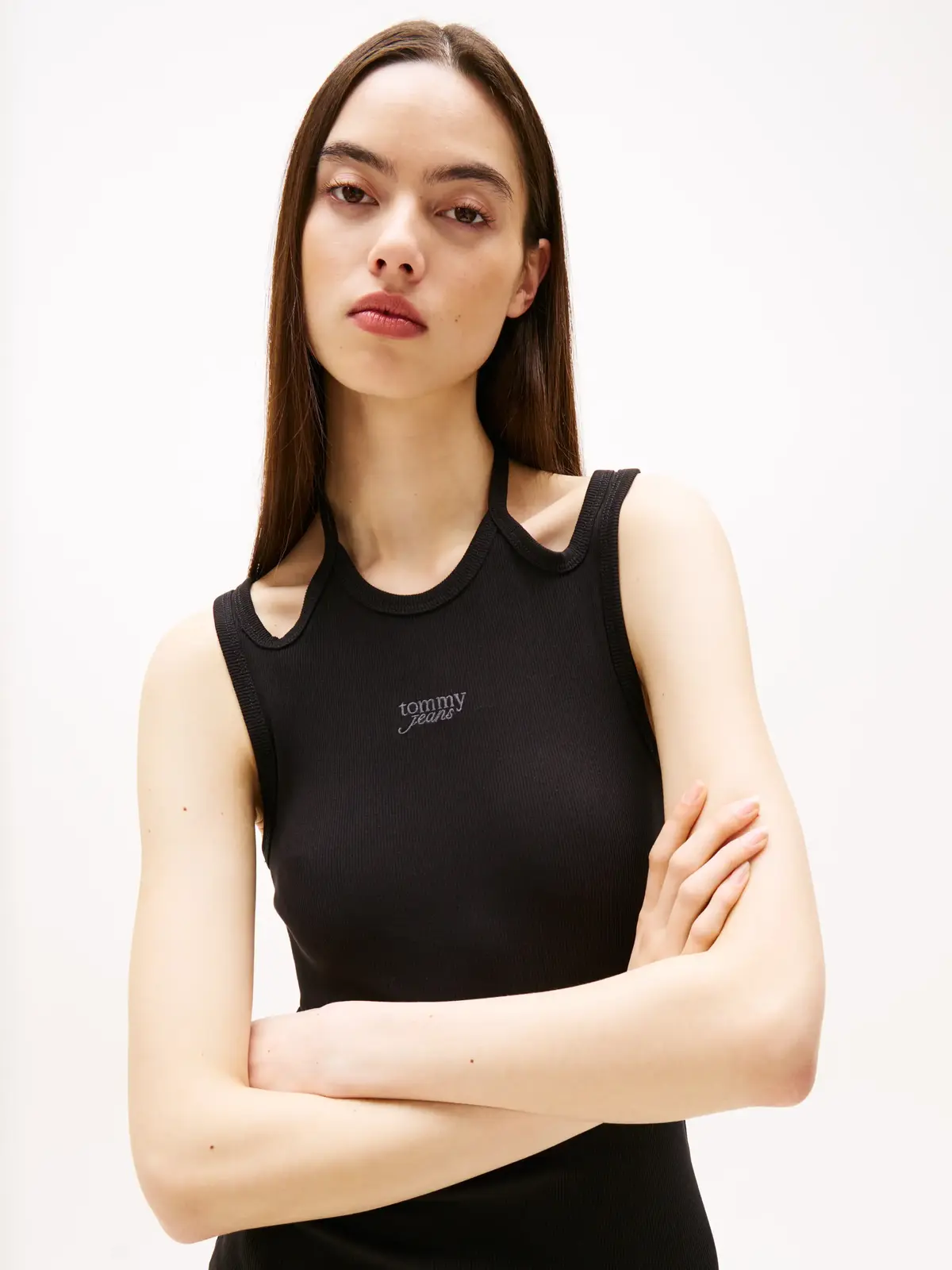 Tommy Hilfiger TJW TIE DETAIL GMD S, BDS Siyah Kadın Elbise-Etek