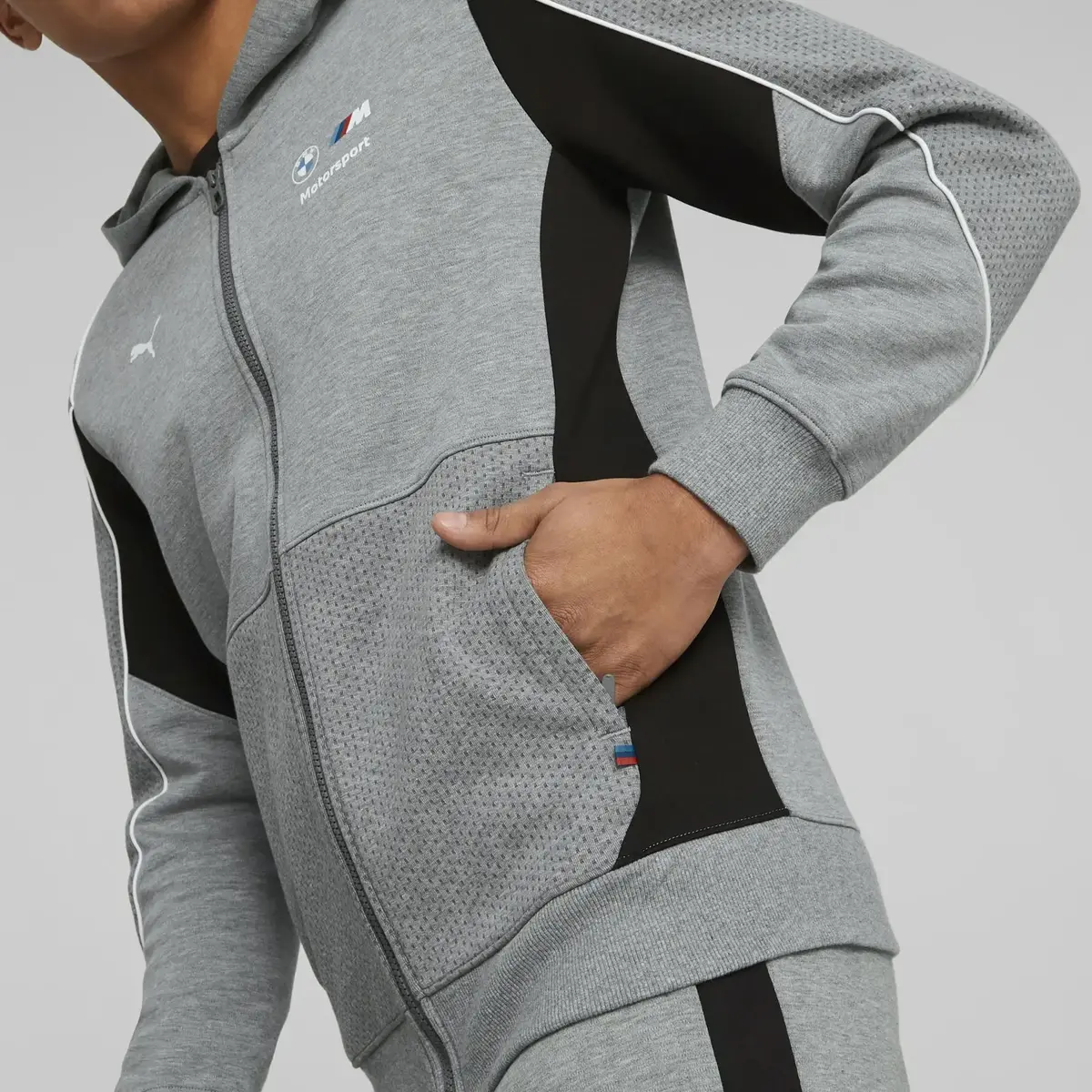 Puma BMW MMS Hdd Sweat Jkt Gri Erkek/Unisex Sweat