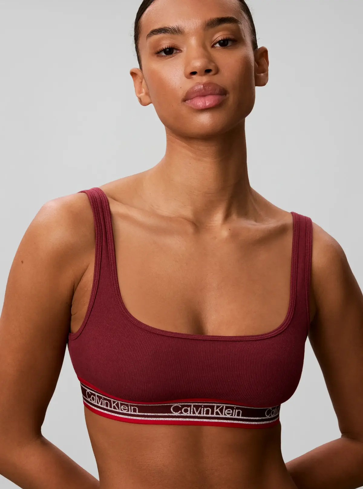 Calvin Klein UNLINED BRALETTE Bordo Sporcu Sütyeni Bra