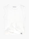 Calvin Klein MOVEMENT LABEL TWIST Kadın Beyaz T-Shirt