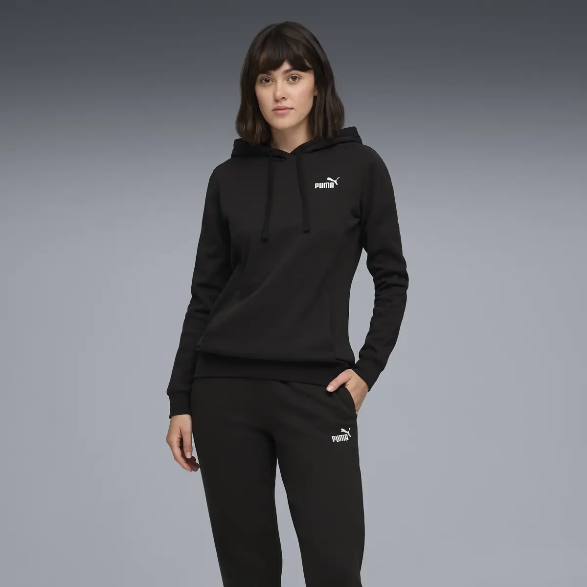 Puma Hooded Sweat Suit Siyah Kadın Sweatshirt
