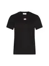 Calvin Klein SS WOVEN LABEL CLASS, UB1 Siyah Kadın T-Shirt