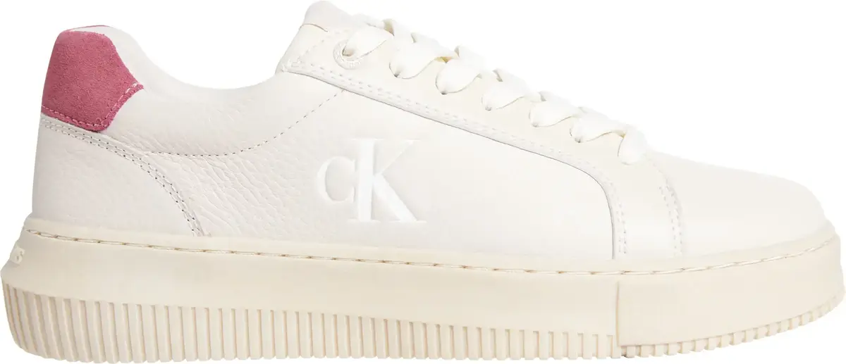 Calvin Klein CHUNKY CUPSOLE LOW L, 0JV Krem Kadın Spor Ayakkabı & Sneaker