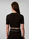 Calvin Klein ICON SPORT SS TEE WI, UB1 Siyah Kadın T-Shirt