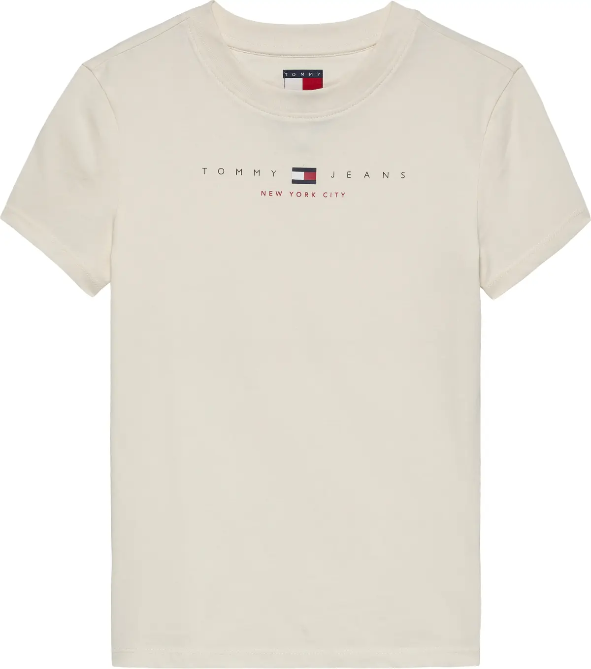 Tommy Hilfiger TJW SLIM TJ US LINEA, YBH Krem Kadın T-Shirt & Polo